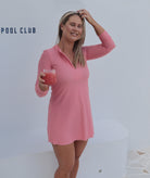 Swim dresses;  Swimdress; aussie swimwear; coverup; UVP50+; pretty pink.