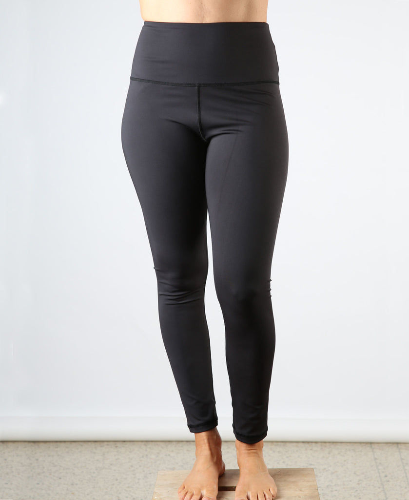 swim leggings; long; ankle; compression; gym to beach;  UVP50; sustainable swimwear; coverup; black