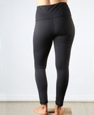 swim leggings; long; ankle; compression; gym to beach;  UVP50; sustainable swimwear; coverup; black
