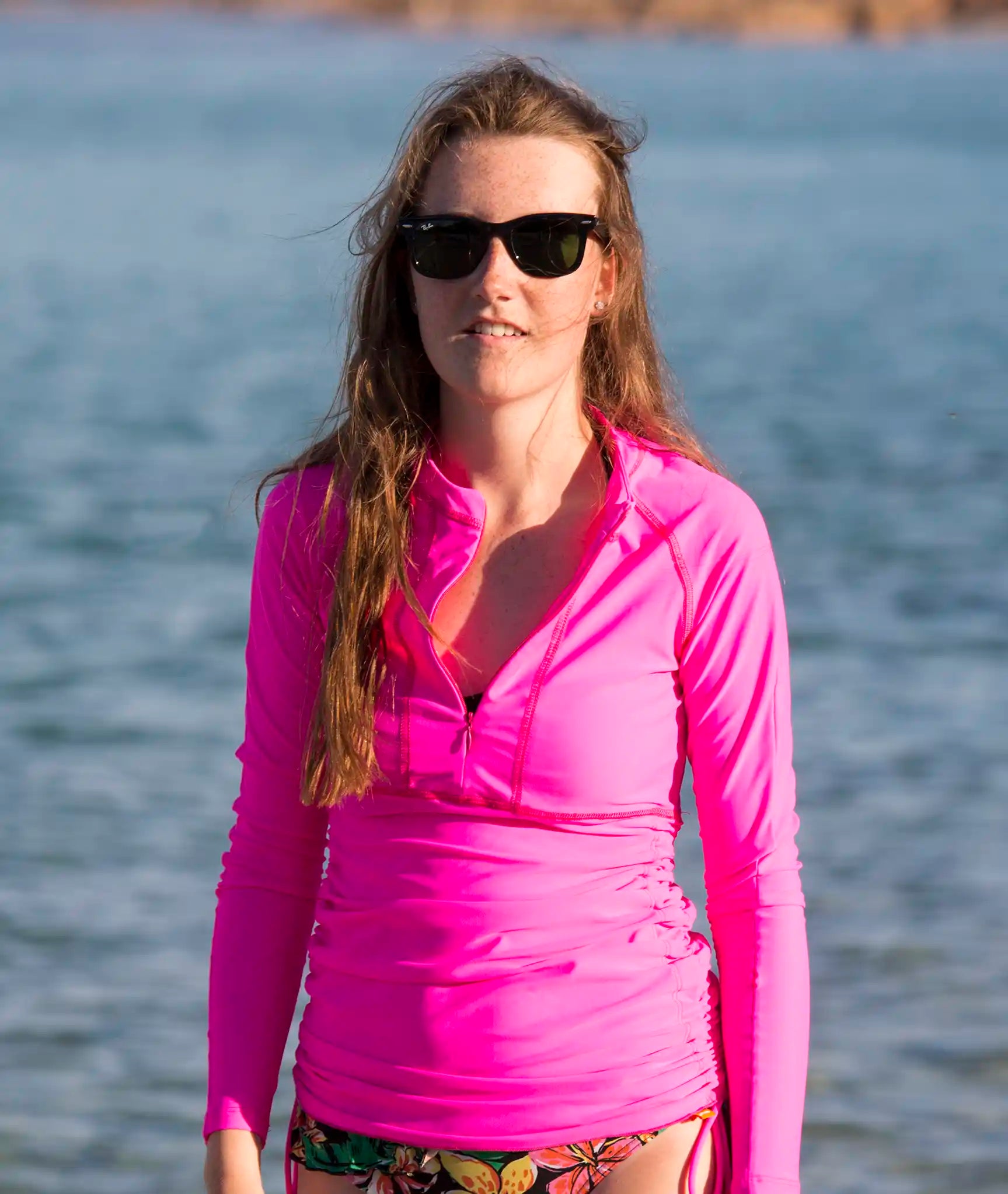 Swim_Rash_Top_Fluro_Pink