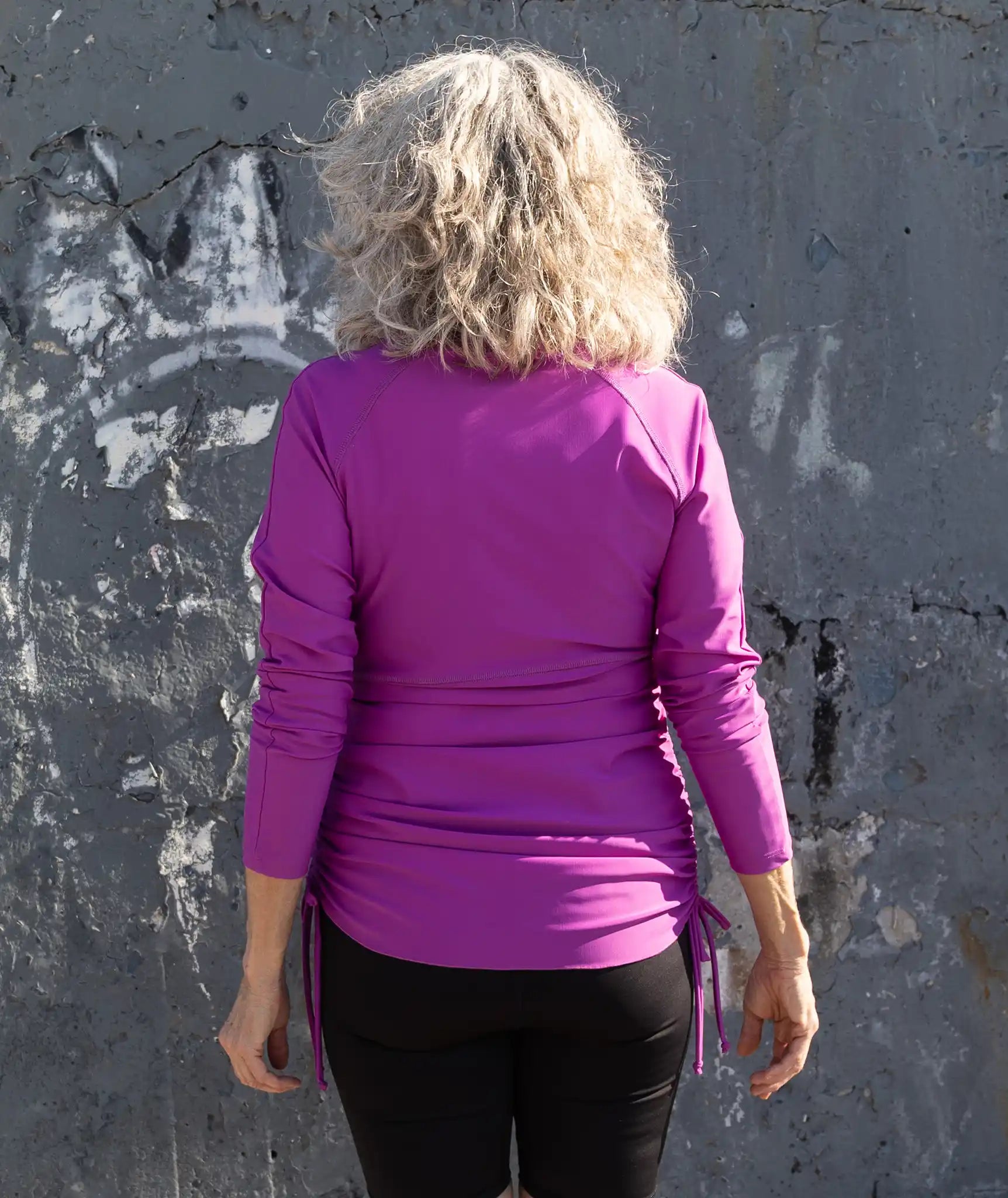 Swim Rash Top Mid Pink Back