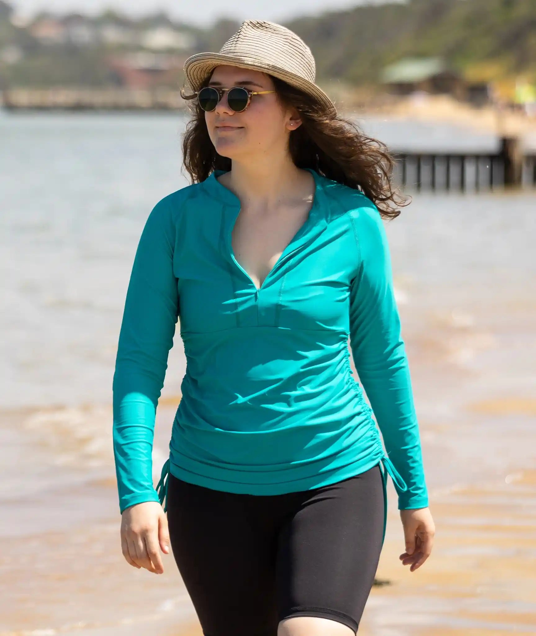 Swim Rash top Amalfi Green Beach