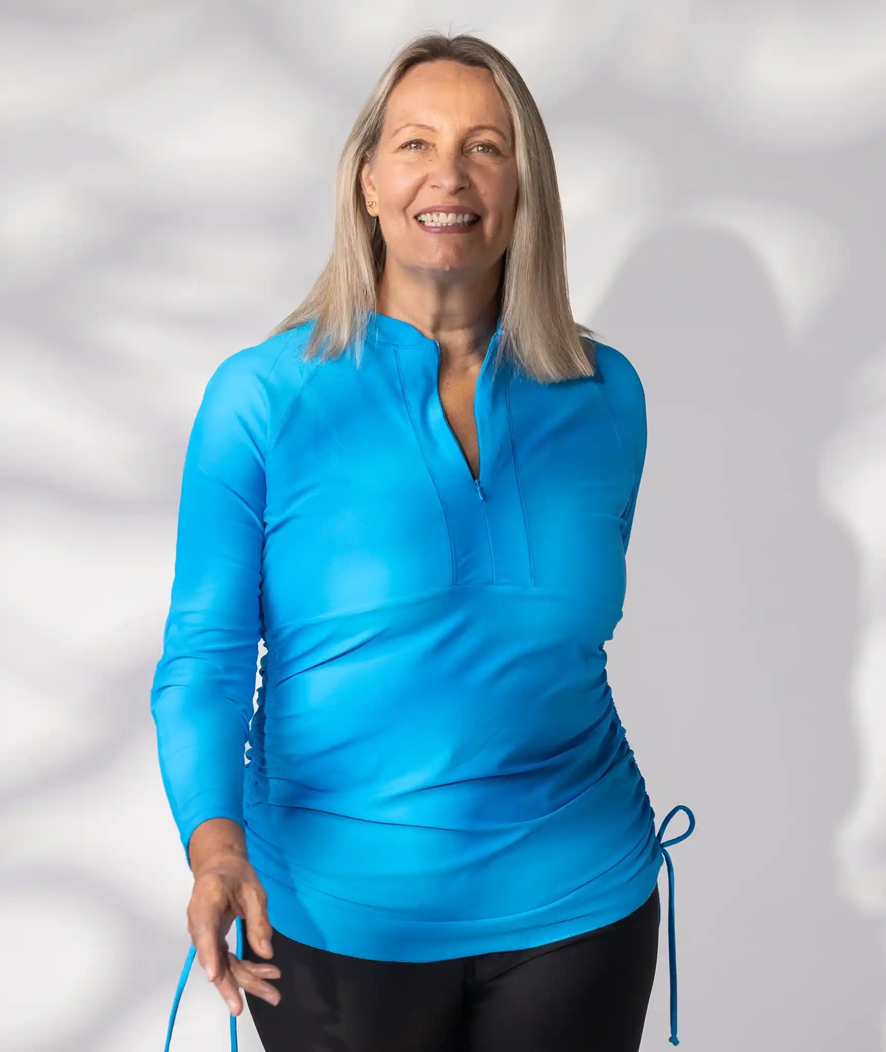 Swim Rash Top Byron Blue 16 front