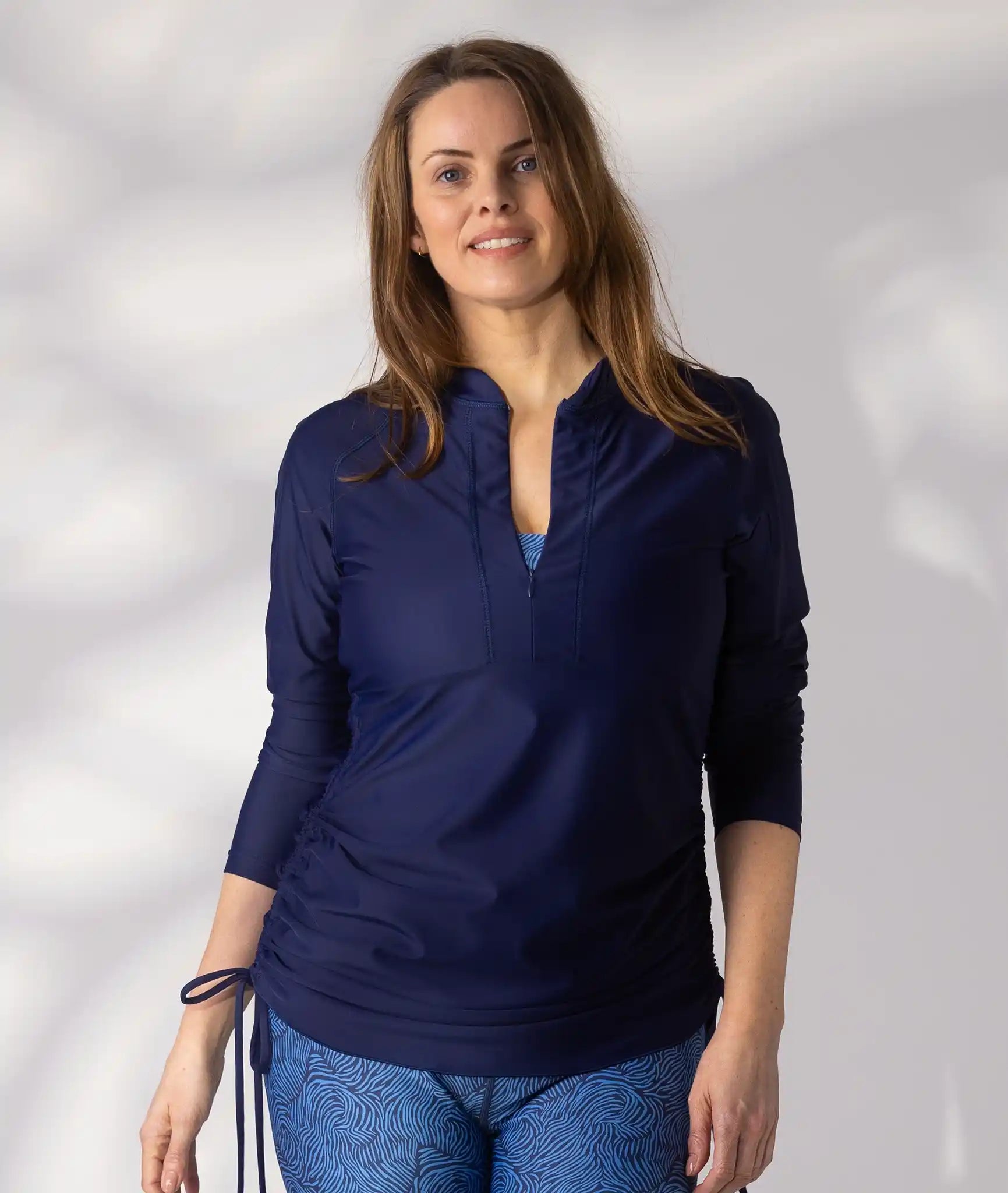Swim Rash top Navy 12 front