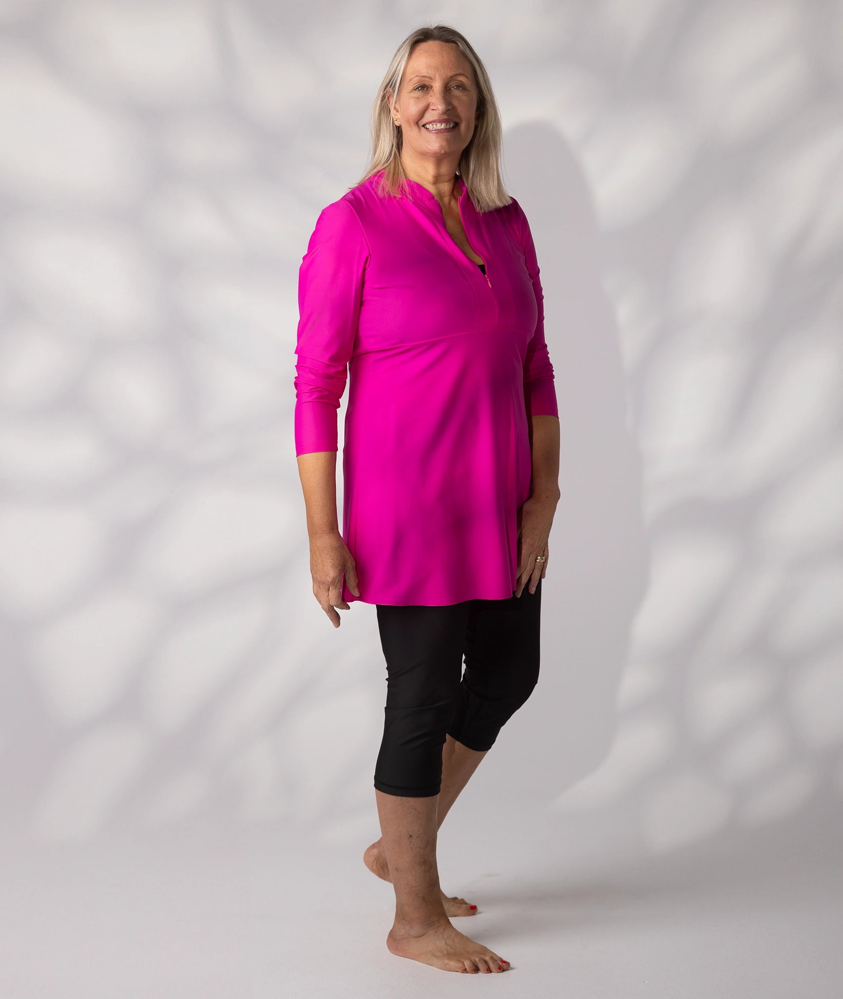 Swim_dress_thai_pink_crop_legging_black_size16_front