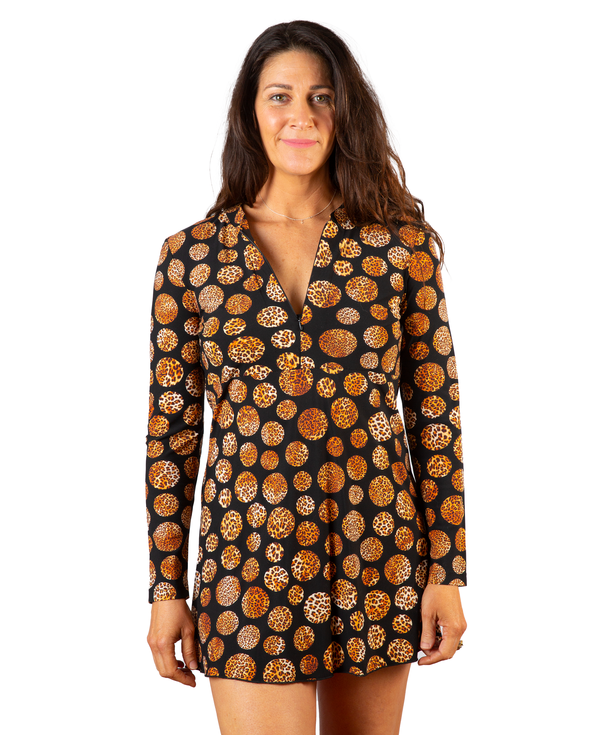 Animal print; rash vest; rash guard; rash top; swim dress; SPF50+; UPF50+