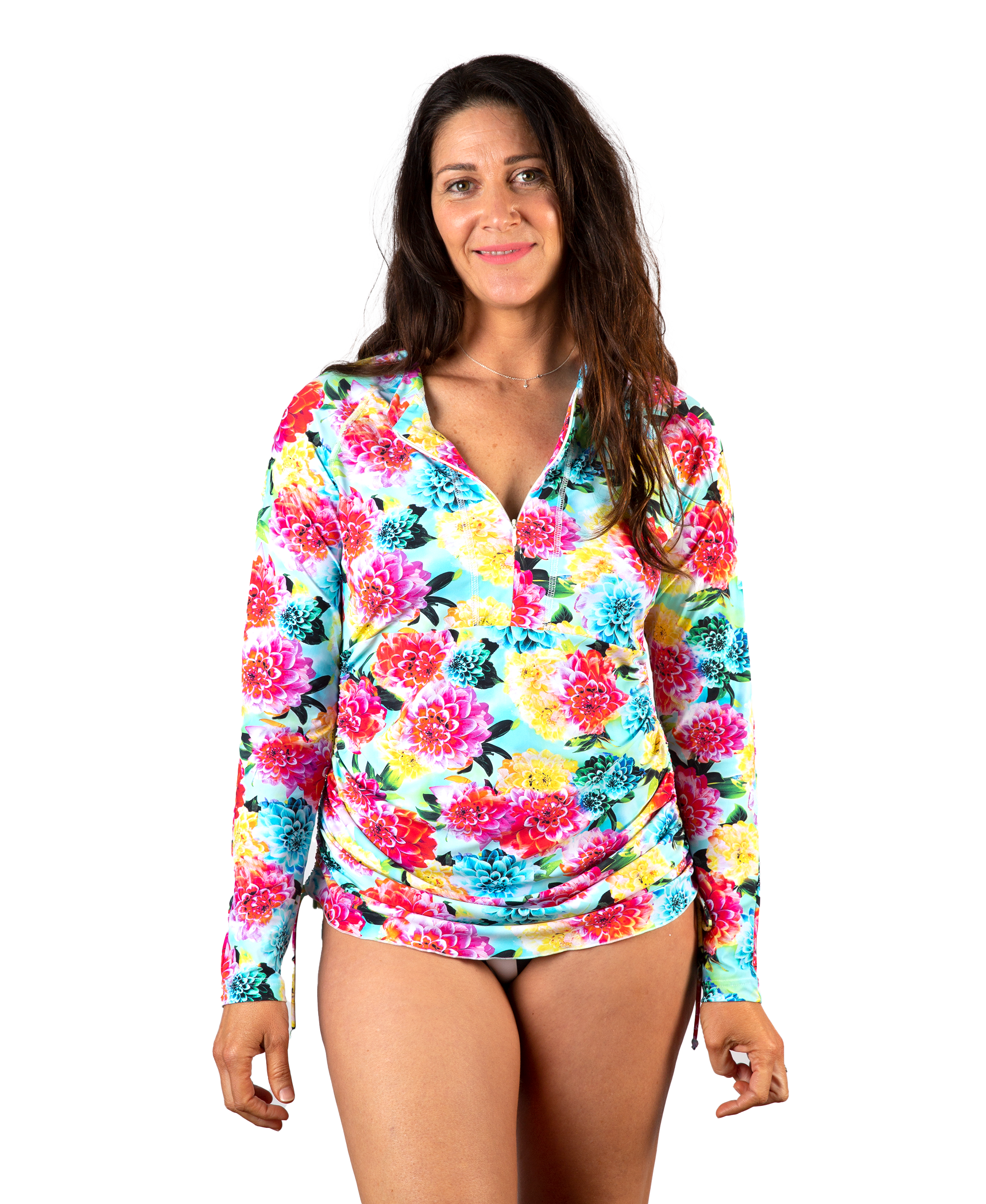 Floral; Chrysanthemum; ; rash vest; rash guard; rash top; SPF50+; UPF50+
