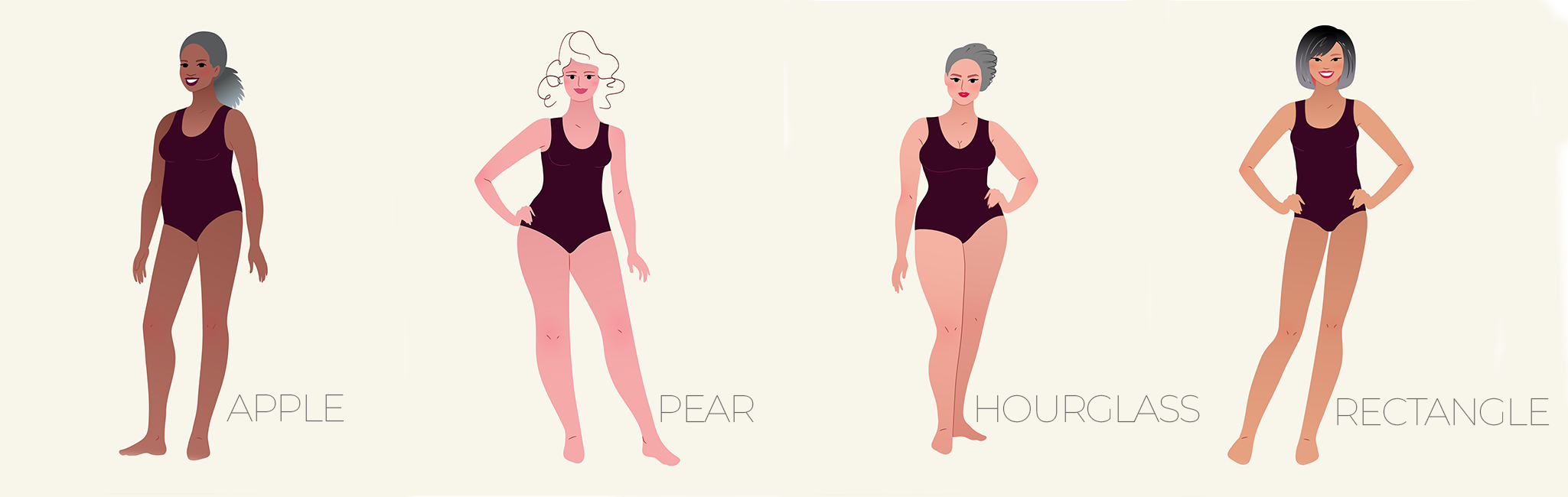 Body shapes x 4