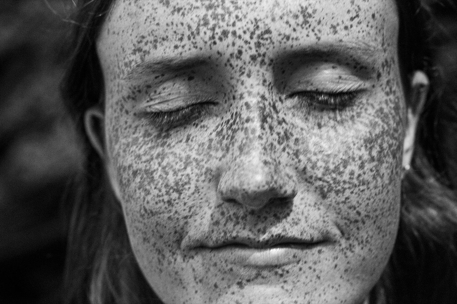 Ultraviolet filter photo of face