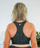 Swim Crop Top Dotty Green Back