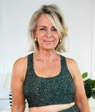 Swim Crop Top Dotty Green Front