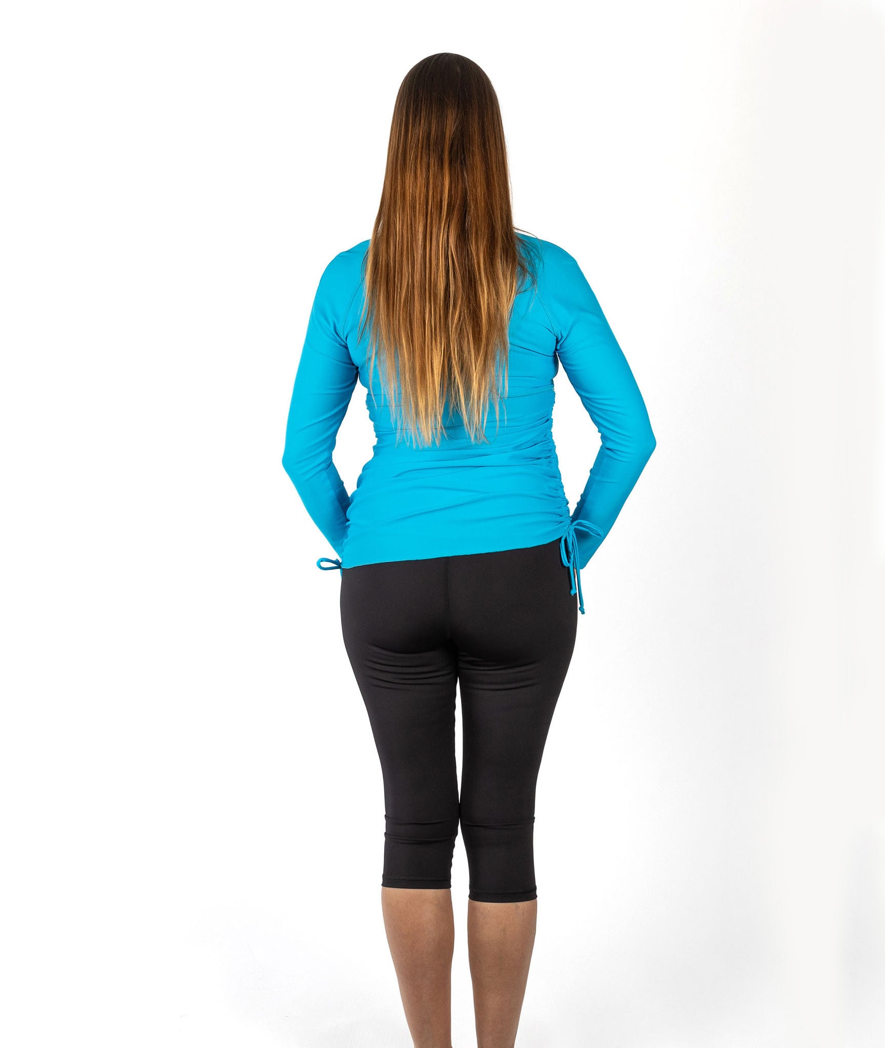 Rash top; Rash guard; Rash vest;  sun protection swimwear;  blue