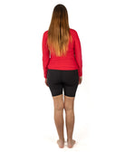 Rash top; Rash guard; Rash vest;  sun protection; swimwear; Red