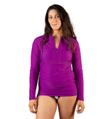 Rash top; Rash guard; Rash vest; sun protection swimwear;purple