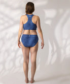 Swim Crop Top Bather Bottom Blue Print 12 back