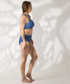 Swim Crop Top Bather Bottom Blue Print 12 side