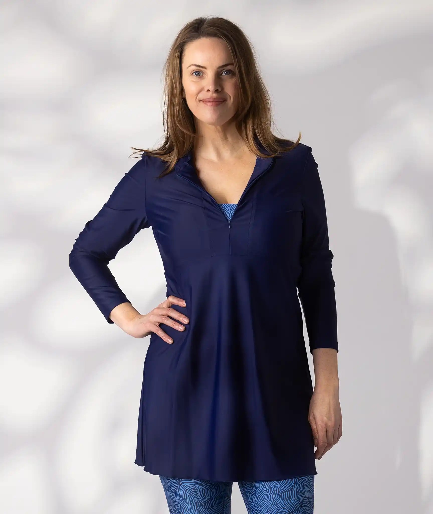  Swim Dress Navy Size 12 front