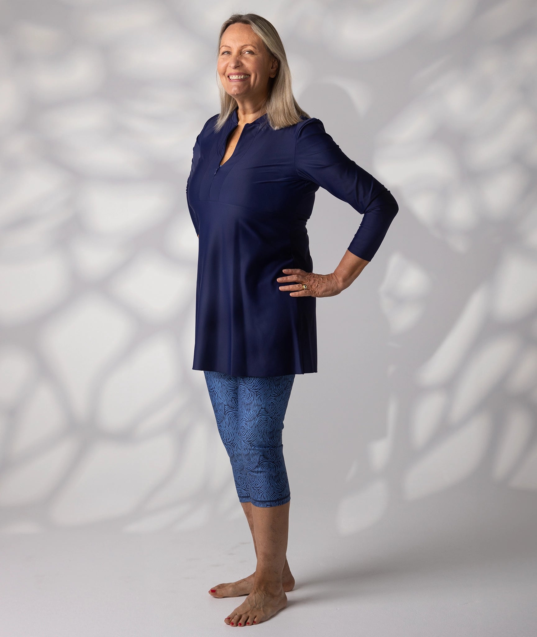 Swim_Dress_navy_crop_leggings_blue_print_size16_side