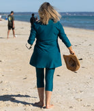 Swim Crop Legging Teal back