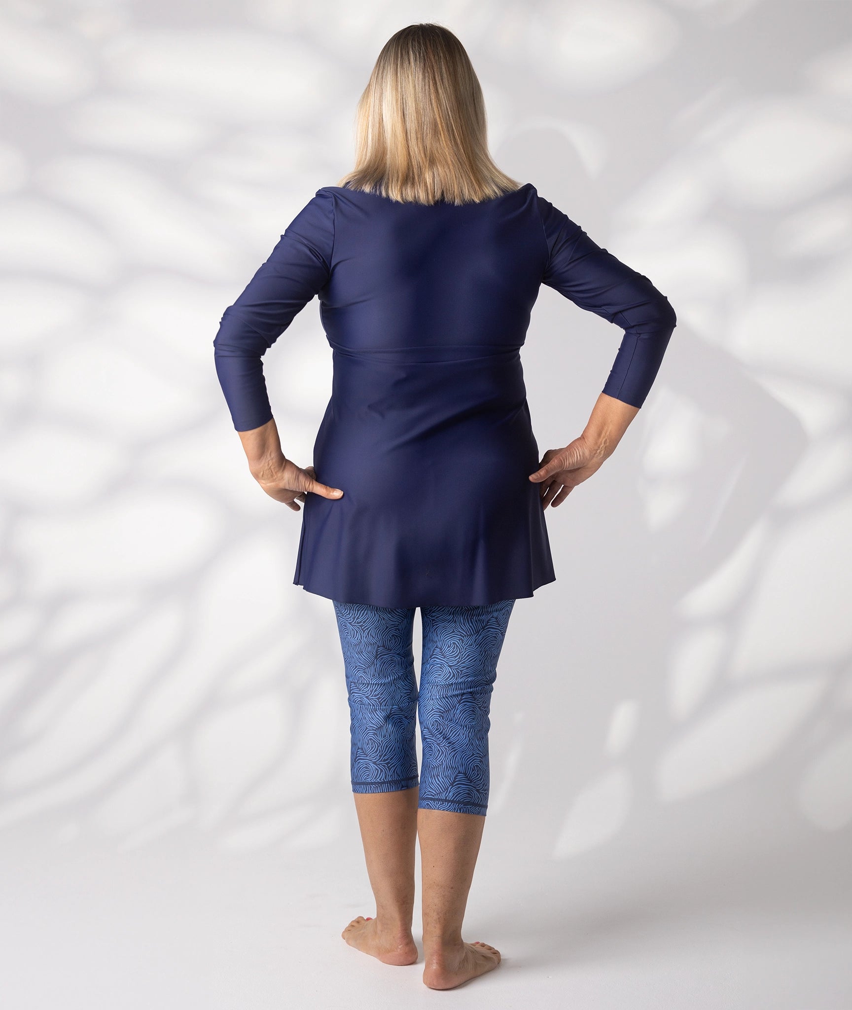 Swim_dress_navy_crop_leggings_blue_print_size16_back