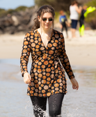  Animal print; rash vest; rash guard; rash top; swim dress; SPF50+; UPF50+ 