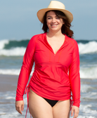 watermelon; rashtop, rash guard, SPF50+, UPF50+, sustainable, swimwear